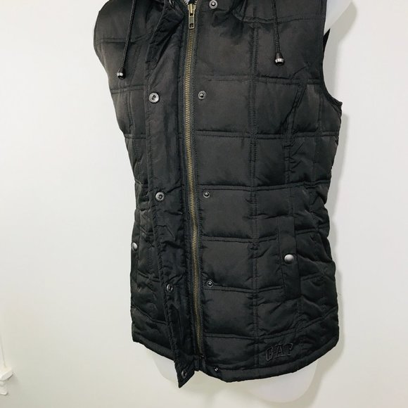 2/$40 GAP Brown Hooded Down Zip-Up Puffer Vest - Picture 3 of 12